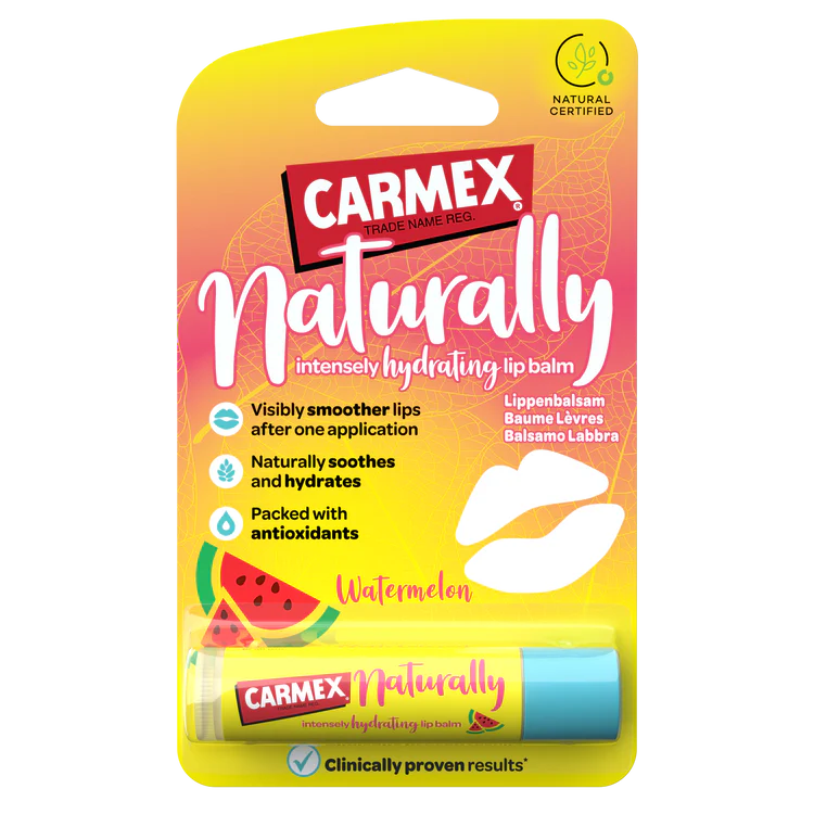 0083078015831_1-nova-para-pharmacie-maroc-prix-livraison CARMEX Naturally Watermelon Stick 4,25g Baume à Lèvres Naturel Hydratant Parfum Pastèque – Image 1