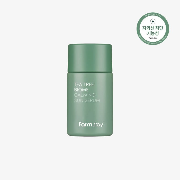 0192bf61953e2502d1592b88d0c3e753-nova-para-pharmacie-maroc-prix-livraison FARMSTAY Tea Tree Biome Calming Sun Serum SPF50+ PA++++ 50ml Sérum Solaire Apaisant – Image 1