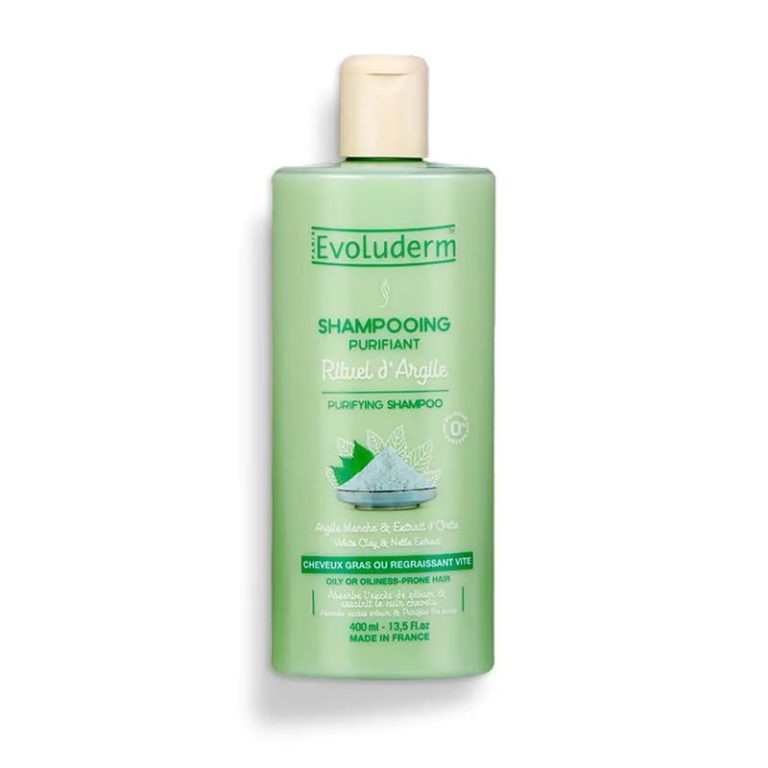 EVOLUDERM Shampoing Secret D'Argile 400ml Purifiant Détoxifiant Cheveux Gras Cuir Chevelu - photo 2