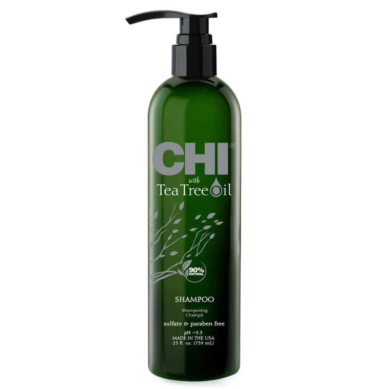 1024x1024-CHITTS25-CHI-Tea-Tree-Oil-Shampoo-25oz_0008_Hero-nova-para-pharmacie-maroc-prix-livraison CHI Tea Tree Oil Shampooing Huile d'Arbre à Thé 340ml Purifiant Apaisant – Image 1