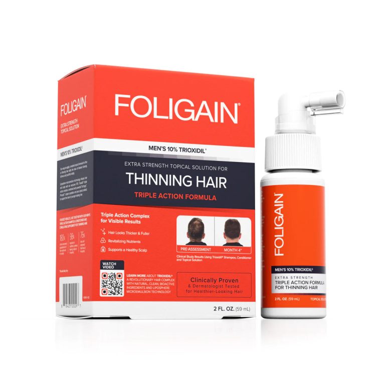 FOLIGAIN Triple Action Lotion Trioxidil 10% Homme Lotion Anti-Chute Cheveux Densité Volume Croissance Capillaire - photo 3