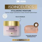 ISDIN Isdinceutics Hyaluronic Moisture 50g Crème Hydratante Peaux Sensibles + Trousse