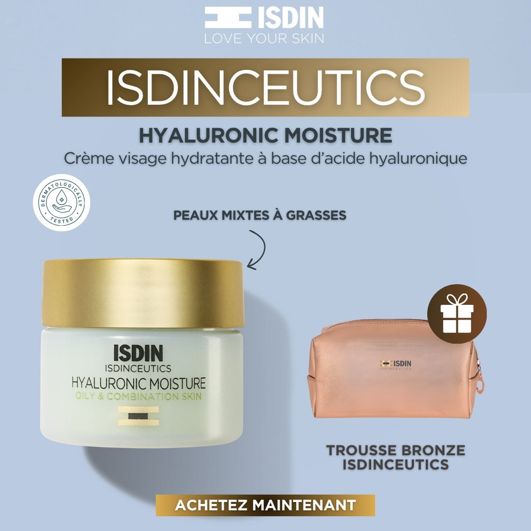 181-nova-para-pharmacie-maroc-prix-livraison-1 ISDIN Isdinceutics Hyaluronic Moisture 50g Crème Légère Peaux Grasses Mixtes + Trousse – Image 1