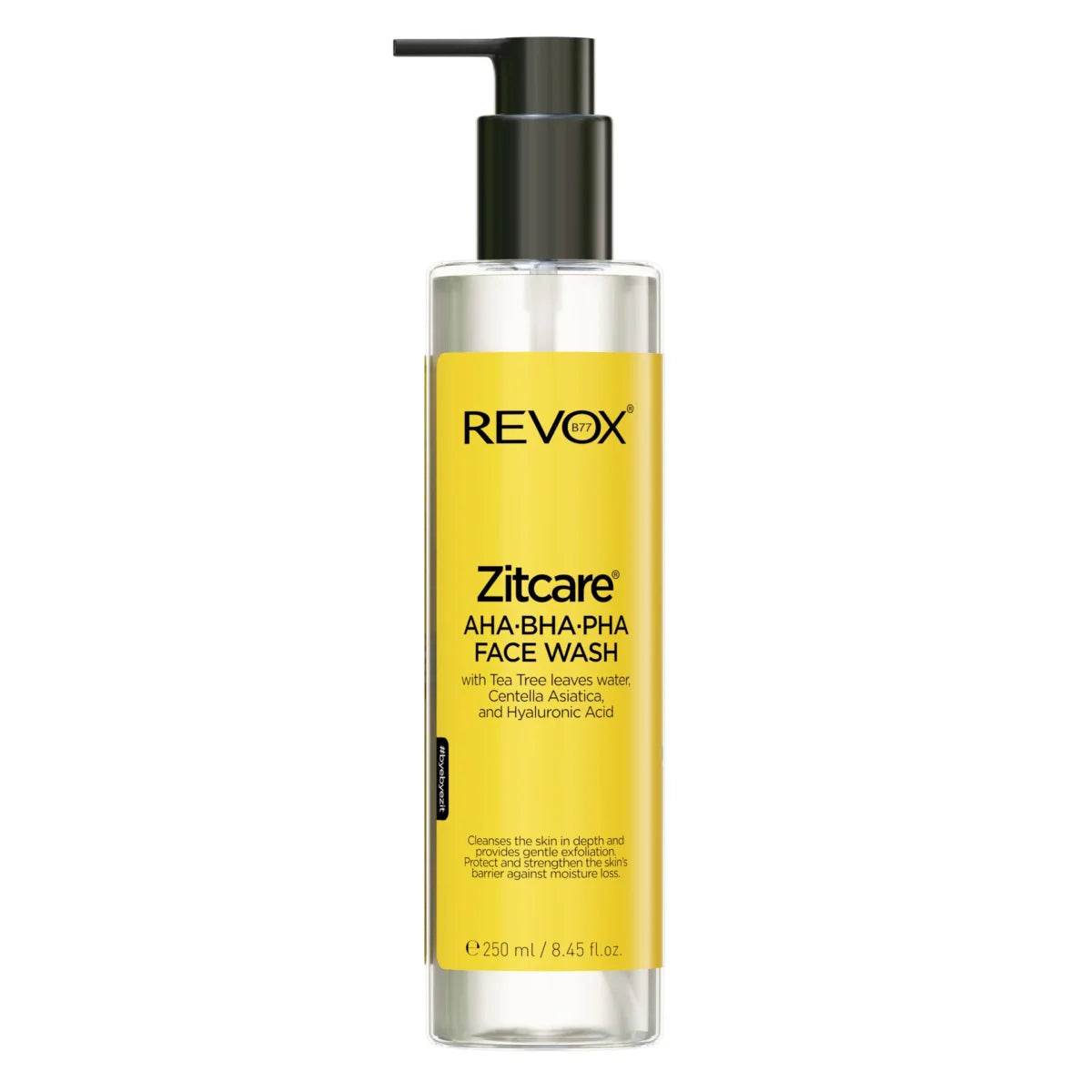 22REVOX-B77-ZITCARE-AHA.BHA_.PHA_.-FACE-WASH-250ml22-scaled-1 Revox Zitcare AHA.BHA.PHA Gel Nettoyant - 250ml – Image 1