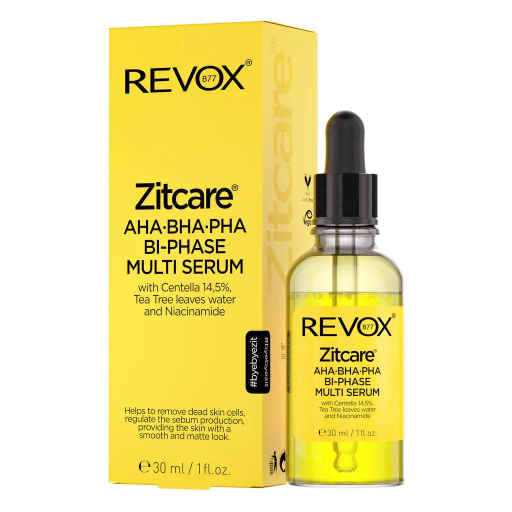 22REVOX-B77-ZITCARE-AHA.BHA_.PHA_.-MULTI-SERUM-30ml22 Revox Zitcare AHA.BHA.PHA Multi-Sérum Bi-Phase 30ml – Image 1