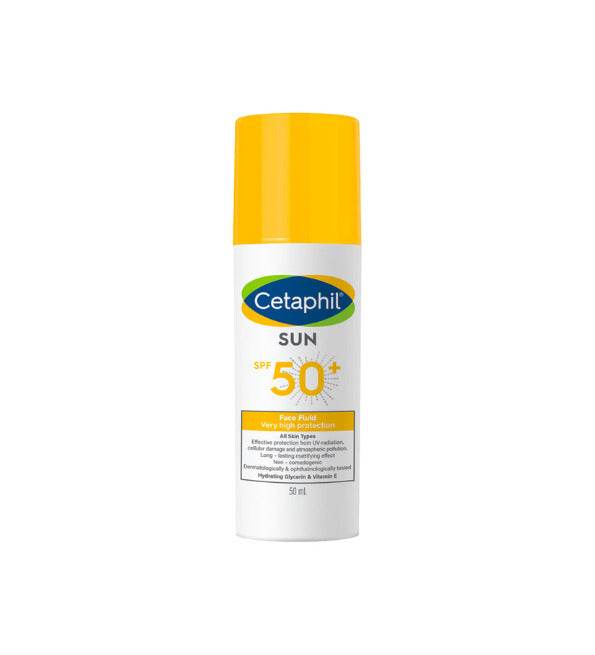 3499320012133-Nova-para-prix-Maroc CETAPHIL Sun Face Fluide SPF50+ 50ml Protection Solaire Visage Matifiante Peaux Grasses Mixtes Texture Ultra-Légère – Image 1