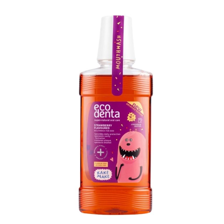 ECO DENTA Strawberry Flavoured Mouthwash For Kids 250ml Bain de Bouche Enfant Fraise