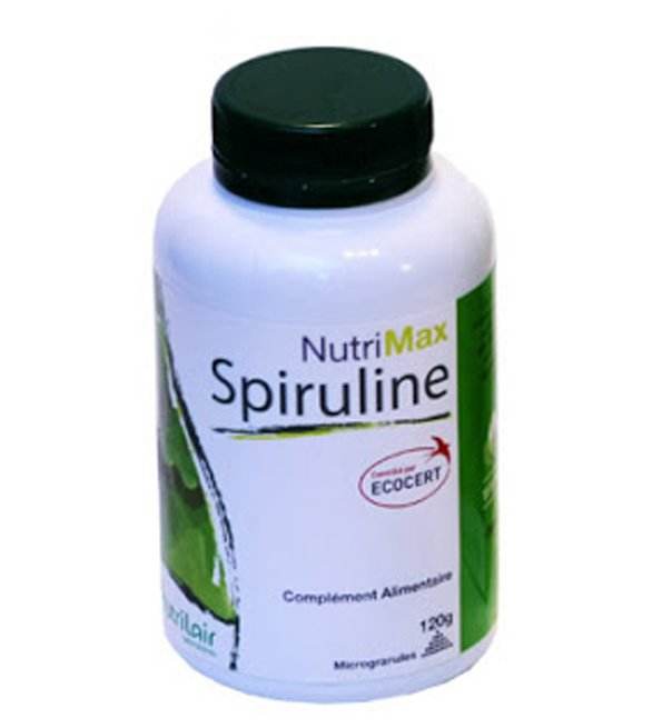 6111251850055-2-Nova-para-prix-Maroc Nutrimax Spiruline 120 Comprimes – Image 1
