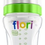 FLORI MIX Biberon 300ml Vert Biberon Bébé Anti-Colique Débit Réglable Ergonomique Sécurisé