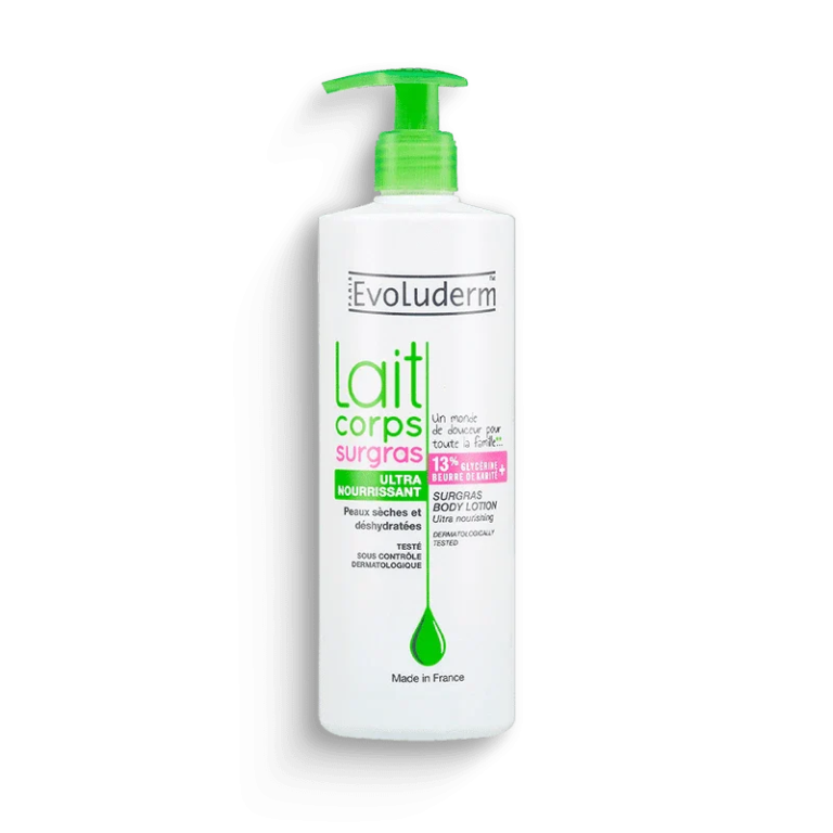 EVOLUDERM Lait Corps Surgas 500ml Hydratant Nourrissant Peaux Sèches Texture Onctueuse - photo 2