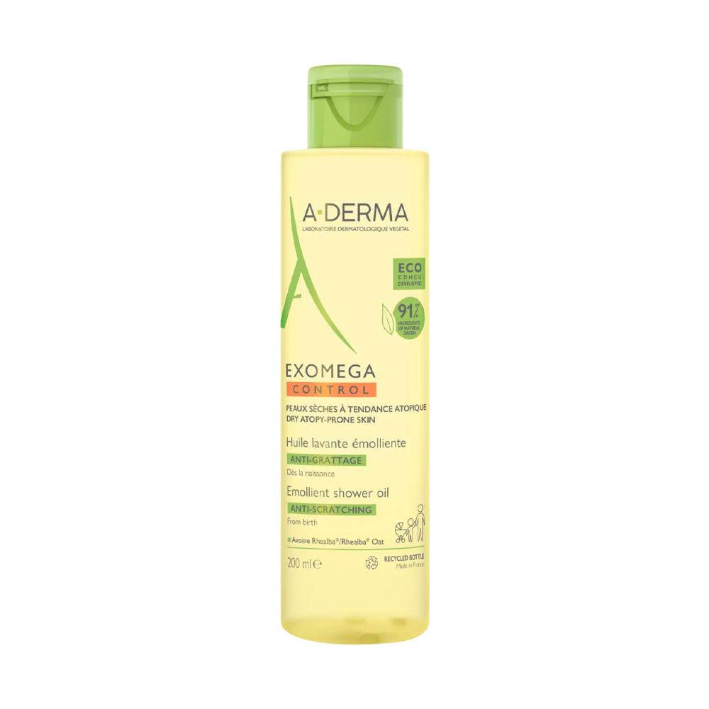 A-Derma-EXOMEGA-CONTROL-Huile-lavante-emolliente-anti-grattage-200ml-Parapharmacie-Maroc A-Derma EXOMEGA CONTROL Huile lavante émolliente anti-grattage 200ml – Image 1