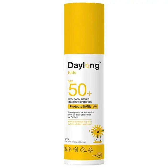 AAAYG34172_img1 DAYLONG Kids SPF50+ 150ml Lait Solaire Enfants Très Haute Protection UVA UVB Résistant Eau – Image 1