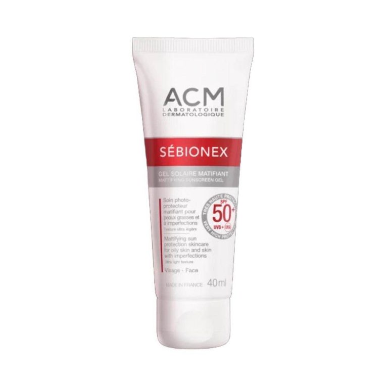 ACM Sébionex Gel Solaire Matifiant SPF50+ 40ml - Protection Peaux Mixtes à Grasses