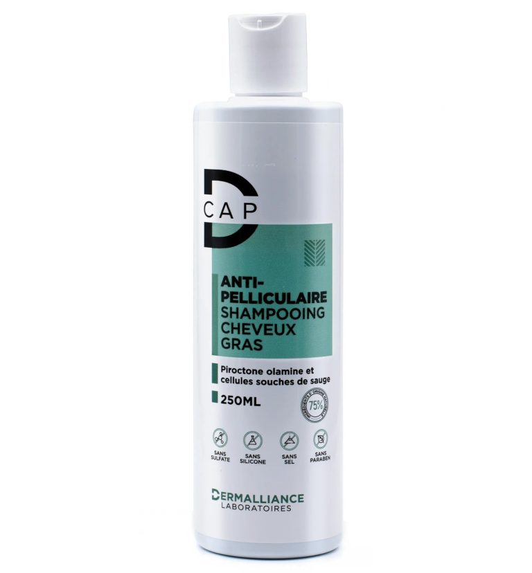 D-CAP Shampooing Anti-Pelliculaire Cheveux Gras 250ml Cuir Chevelu Gras Irrité Purifiant Régulateur Sébum Tous Types Cheveux