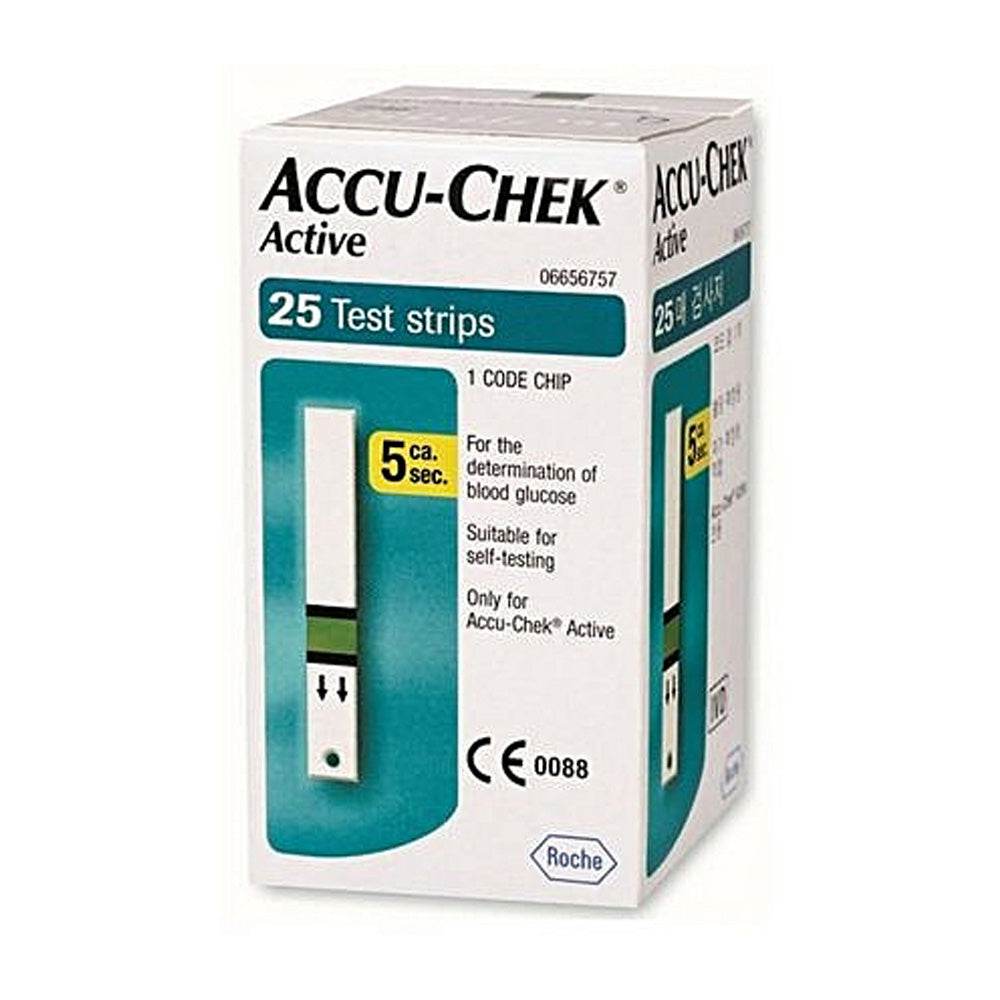 Accu-Chek-Active-25-Bandelettes-De-Test-De-La-Glycemie-prix-maroc-parapharmacie-casablanca-1 Accu-Chek Active Bandelettes Test Glycémie 25 Pièces Diabète – Image 1