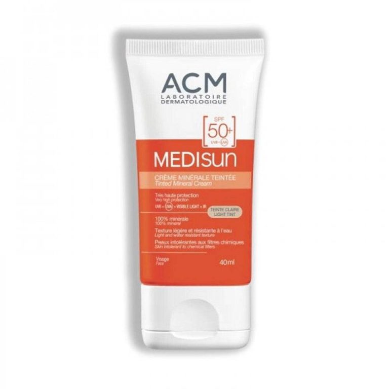 ACM Medisun Écran Minéral Teinte Claire SPF50+ 40ml Protection Naturelle