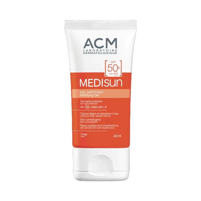 ACM Medisun Gel Matifiant SPF 50+ 40ml Protection Invisible Peaux Grasses