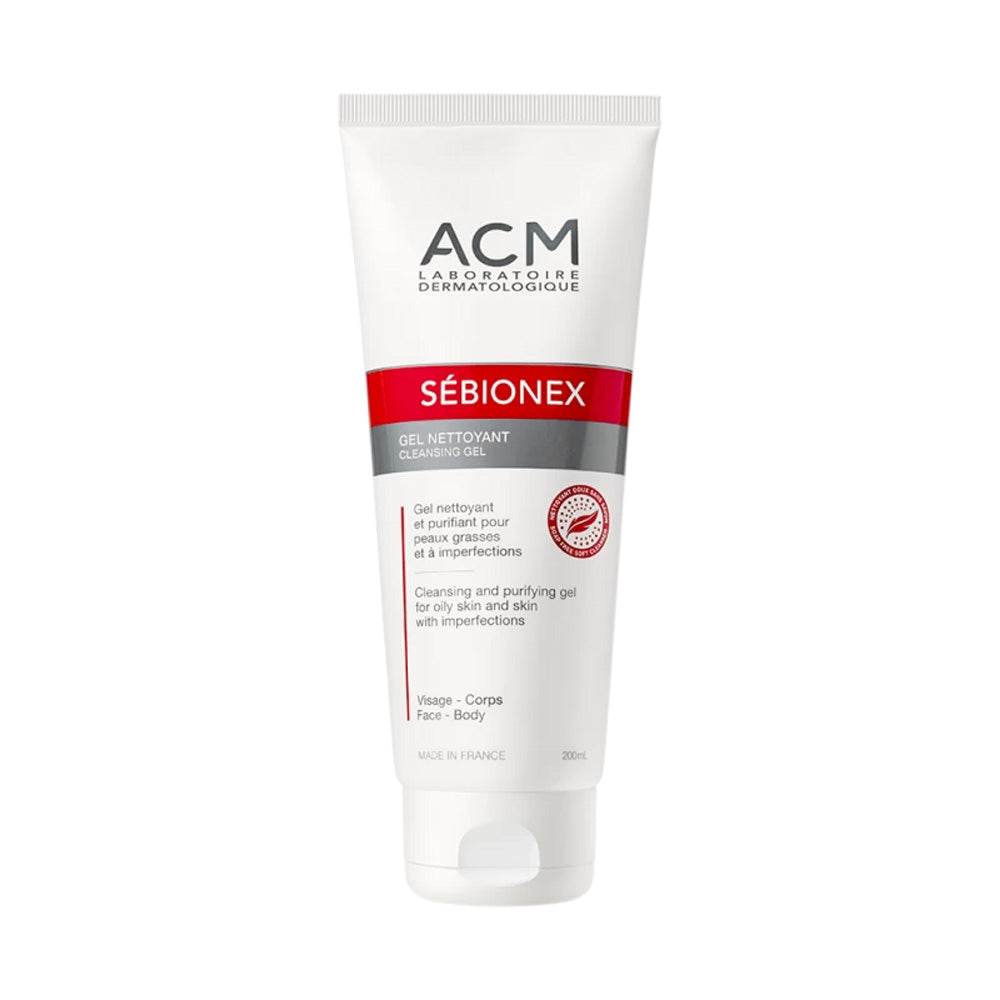 Acm-Sebionex-Gel-Nettoyant-Visage-Et-Corps-Peaux-Grasses-A-Imperfections-200ml-nova-parapharmacie-maroc Acm Sébionex Gel Nettoyant Visage Et Corps Peaux Grasses À Imperfections – Image 1