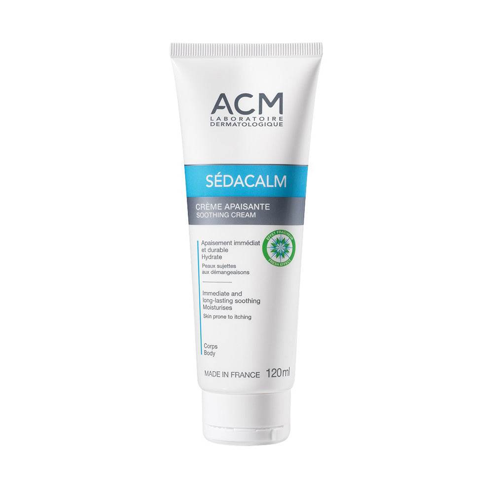 Acm-Sedacalm-Creme-Apaisante-Corps-120ml-nova-parapharmacie-maroc ACM Sédacalm Crème Apaisante Corps 120ml Peaux Atopiques Sensibles Eczéma Dermatite Hydratation Intense – Image 1