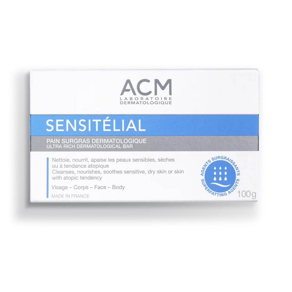 Acm-Sensitelial-Pain-Surgras-Dermatologie-100g-nova-parapharmacie-maroc ACM Sensitélial Pain Surgras Dermatologie 100g Nettoyage Doux Respectueux – Image 1