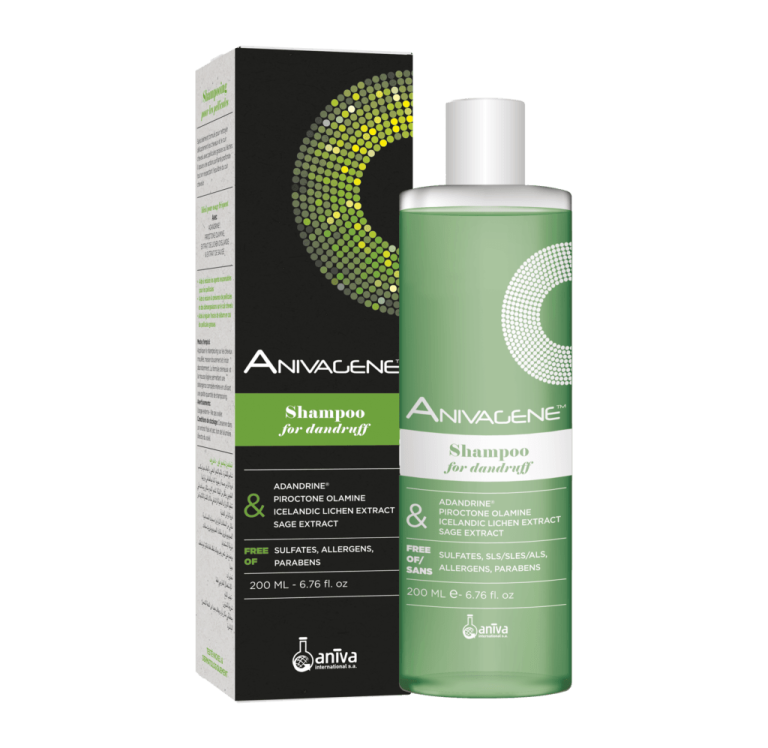 Anivagene Shampoing pour les Pellicules 200ml Anti-Pelliculaire Cuir Chevelu Irrité