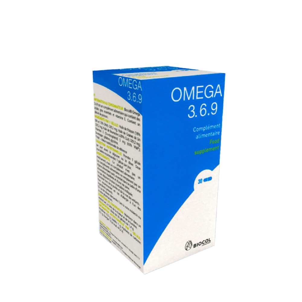 BIOCOL-OMEGA-3-6-9-min-Nova-para-prix-Maroc Biocol Omega 3.6.9 30 Gélules Circulation – Image 1