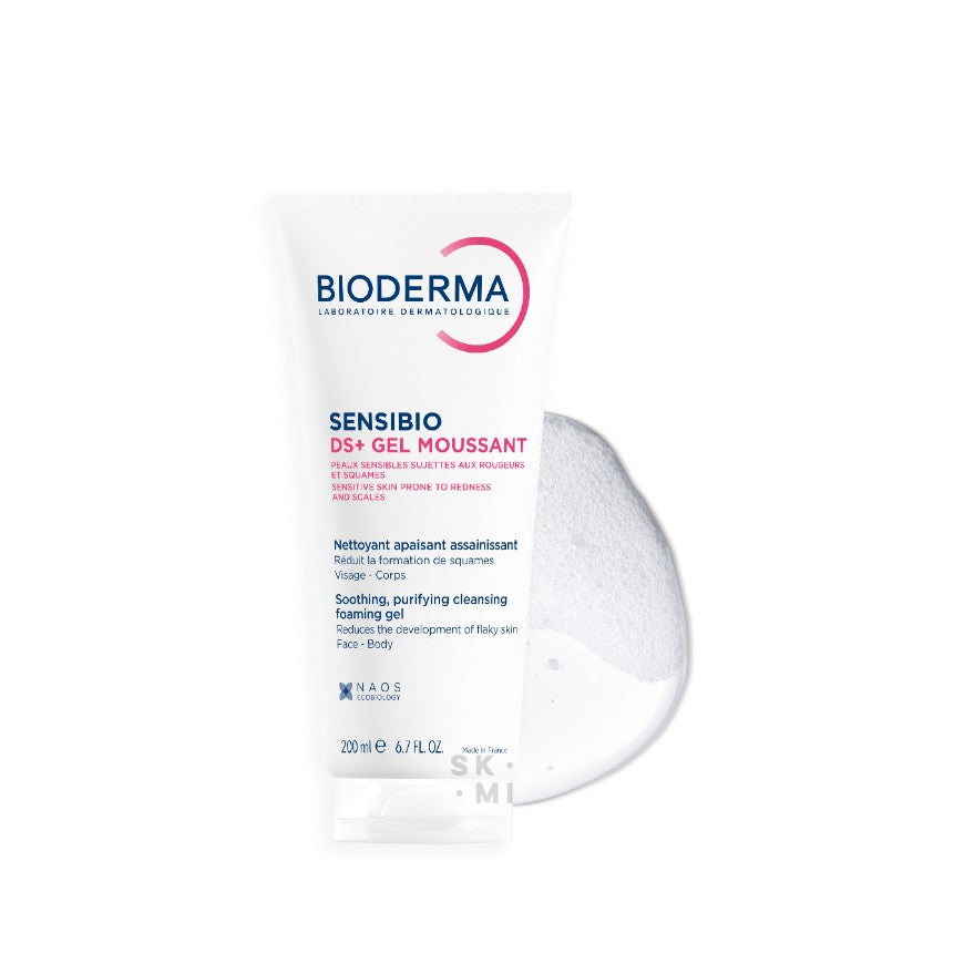 BIODERMA-Sensibio-DS-Gel-Moussant-200-ml-texture_optimized-nova-para-pharmacie-maroc-prix-livraison-1 BIODERMA Sensibio DS+ Gel Nettoyant Anti-Rougeurs Peaux Sensibles 200ml – Image 1