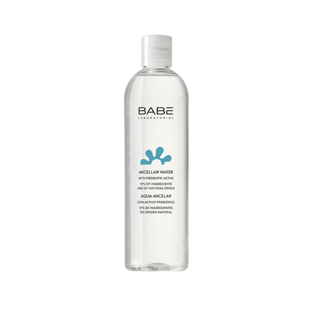 Babe-eau-micellaire-visage-nova-para-pharmacie-maroc-prix-livraison BABE Eau Micellaire Visage Démaquillant Nettoyant 3-en-1 Tous Types de Peau Sans Rinçage – Image 1