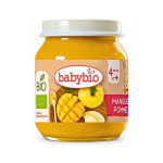 BABYBIO Petit Pot Mangue Pomme 130g Bio Compote Bébé 6 Mois Saveur Exotique