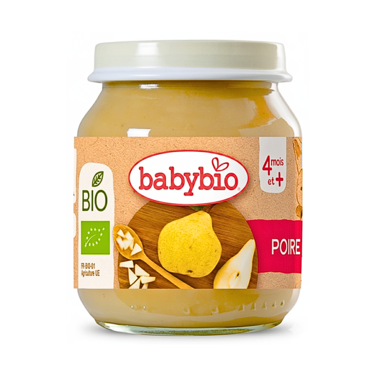 BABYBIO Petit Pot Poire 130g Bio Compote Bébé 4 Mois Douceur Naturelle Digestion - photo 2