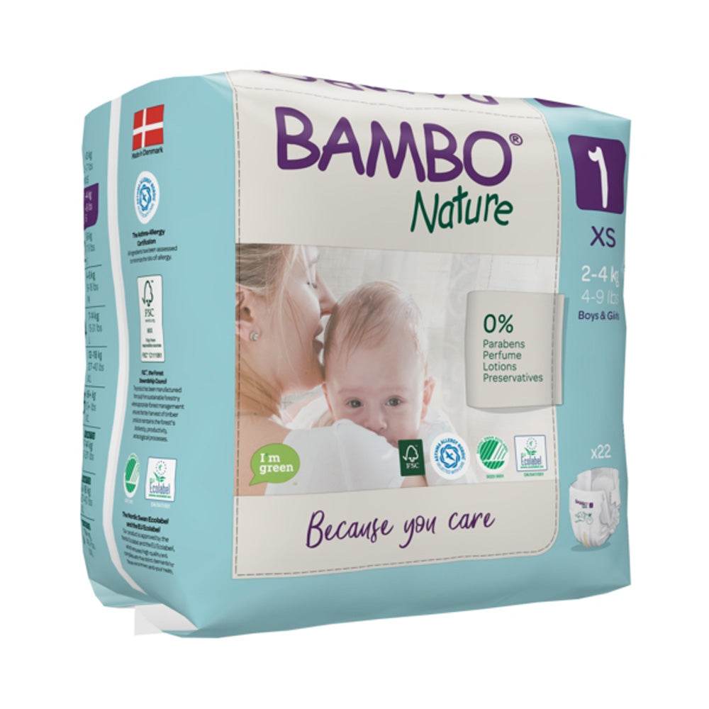Bambo-Nature-22-Couches-Ecologiques-t1-xs-2-4kg-nova-parapharmacie-maroc Bambo Nature 22 Couches Ecologiques t1 xs 2-4kg – Image 1