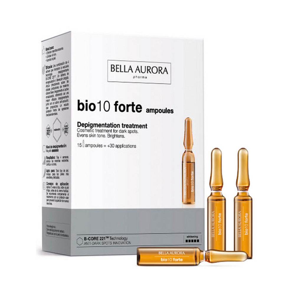 Bella-Aurora-Bio10-Forte-Ampoule-15-2ml-nova-prapharmacie-maroc BELLA AURORA Bio10 Forte Ampoule 15x2ml - Cure Intensive Anti-Taches Premium – Image 1