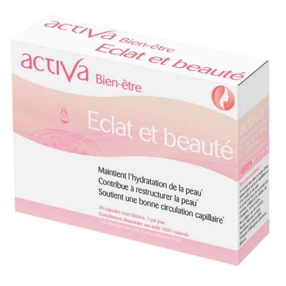 Bien-etre-eclat-et-beaute-nova-para-pharmacie-maroc-prix-livraison ACTIVA Bien-Être Éclat et Beauté Complément Peau Cheveux Ongles Collagène – Image 1