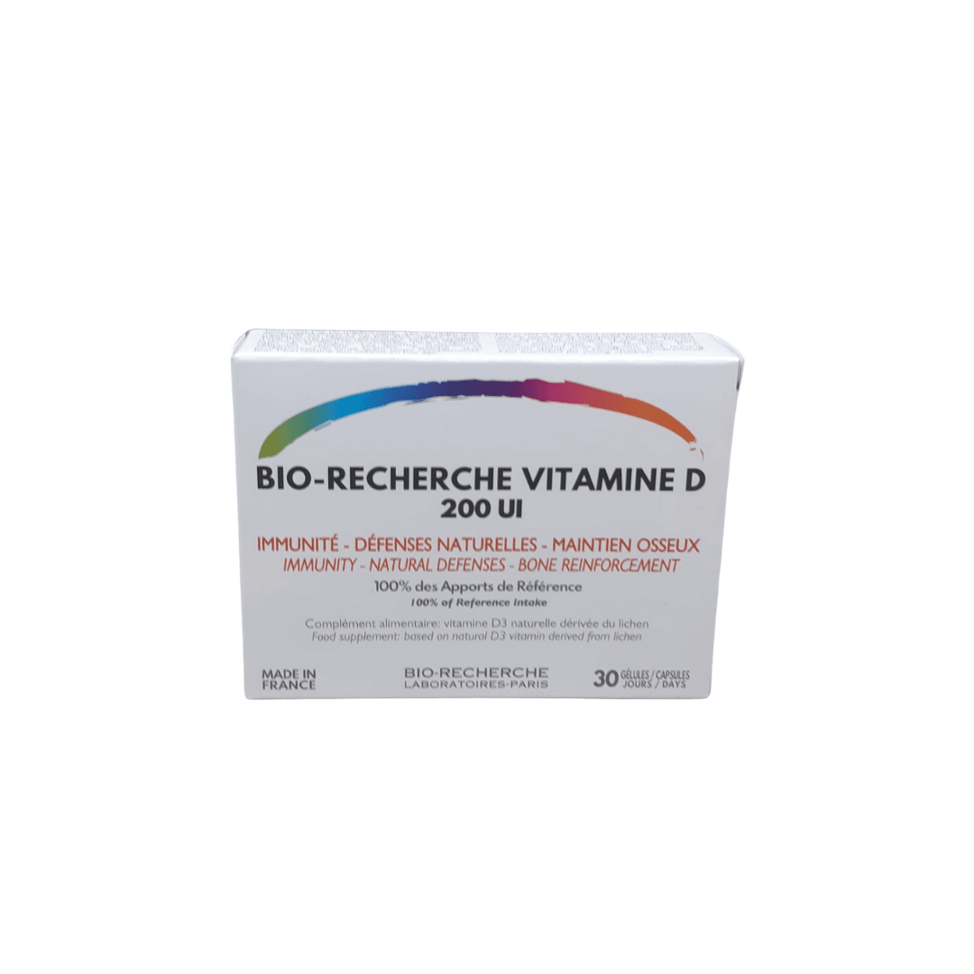 Bio-Recherche-Vitamine-D-200UI-30gelules-Nova-para-prix-Maroc Bio-Recherche Vitamine D 200UI 30 Gelules – Image 1