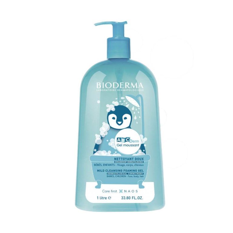 BIODERMA ABCDerm Gel Moussant 1L - Nettoyant Doux Sans Savon Bébés Format Familial - photo 2
