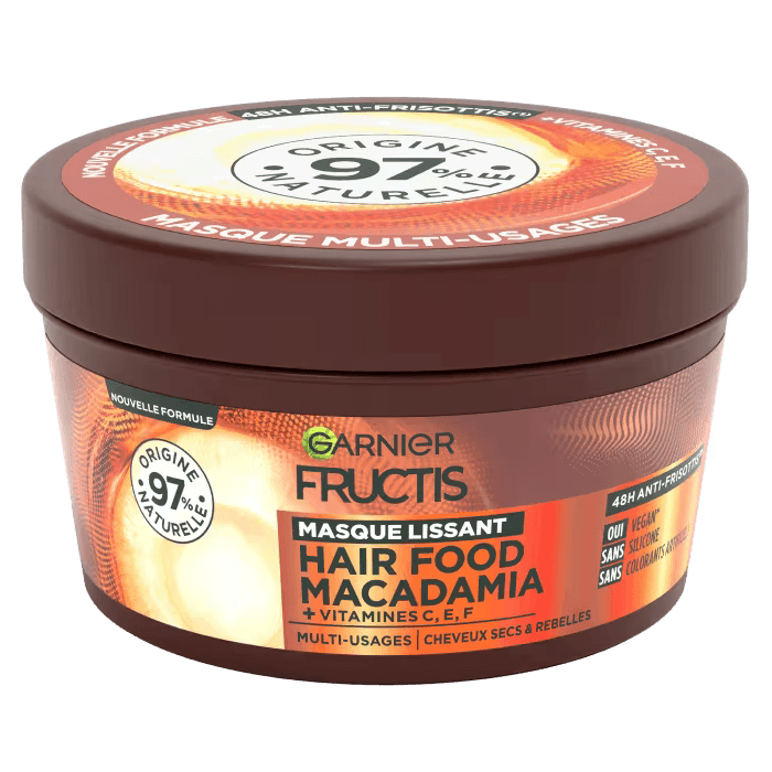GARNIER Ultra Doux Hair Food Macadamia 390ml Masque Cheveux Très Secs Abîmés Nutrition Intense 98% Ingrédients Naturels GARNIER Ultra Doux Hair Food Macadamia 390ml Masque Cheveux Très Secs Abîmés Nutrition Intense 98% Ingrédients Naturels