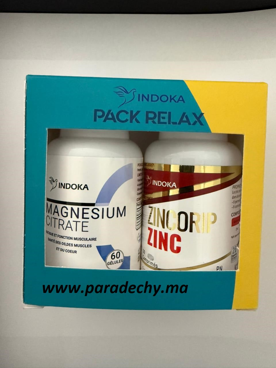 Indoka Pack Relax | Zincorip Zinc 30Comprimés + Magnesium Citrate 60Gélules Indoka Pack Relax | Zincorip Zinc 30Comprimés + Magnesium Citrate 60Gélules