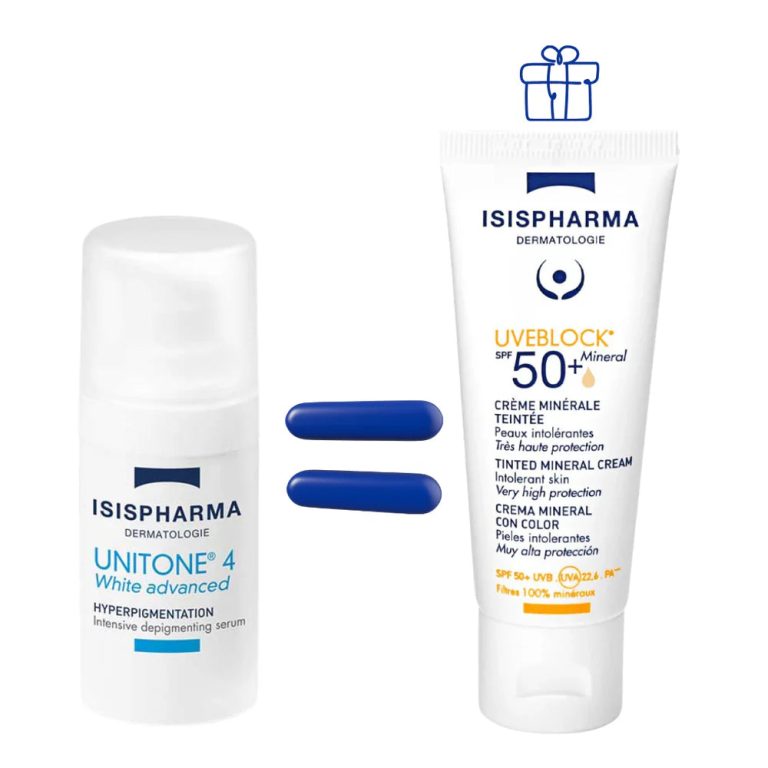 Isispharma Unitone 4 White Advanced + Uveblock Mineral Teinté SPF50+ 40ml Pack