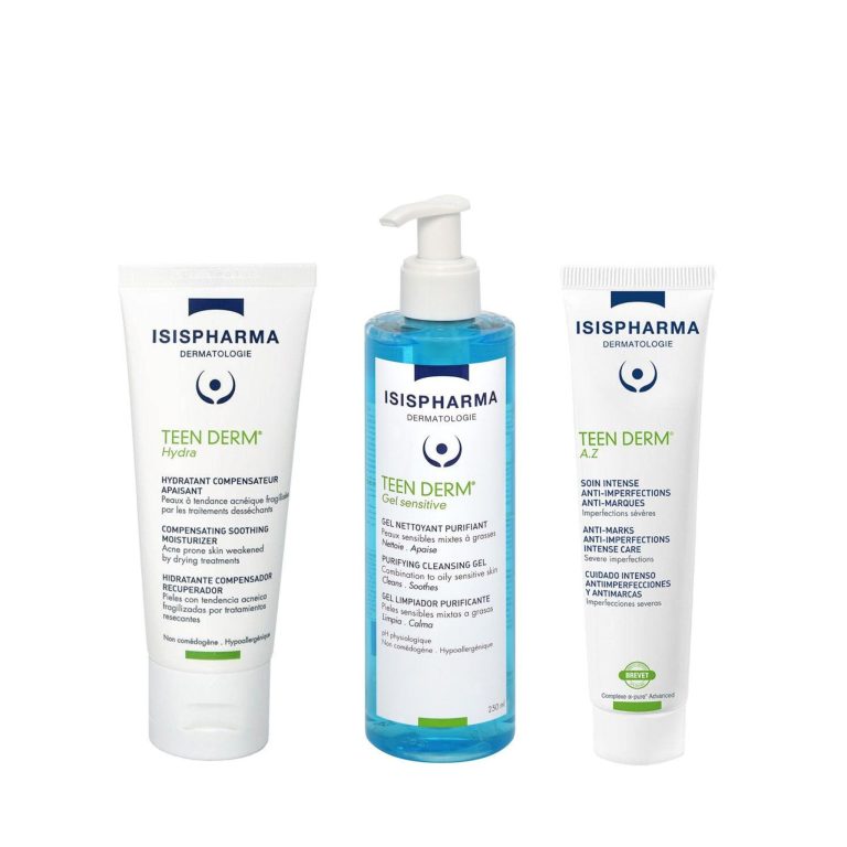 ISISPHARMA Routine Ado Anti-Acné Teen Derm Pack Complet Gel Nettoyant Soin Correcteur Masque Purifiant Peaux Jeunes Acnéiques