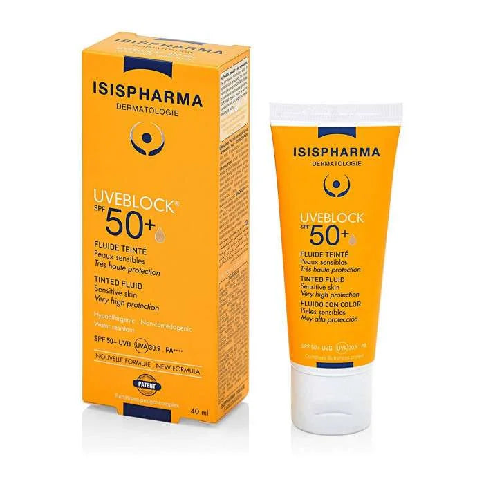 Isis Pharma Uveblock pack Fluide Teinté Medium spf50+ 40 ml Isis Pharma Uveblock pack Fluide Teinté Medium spf50+ 40 ml