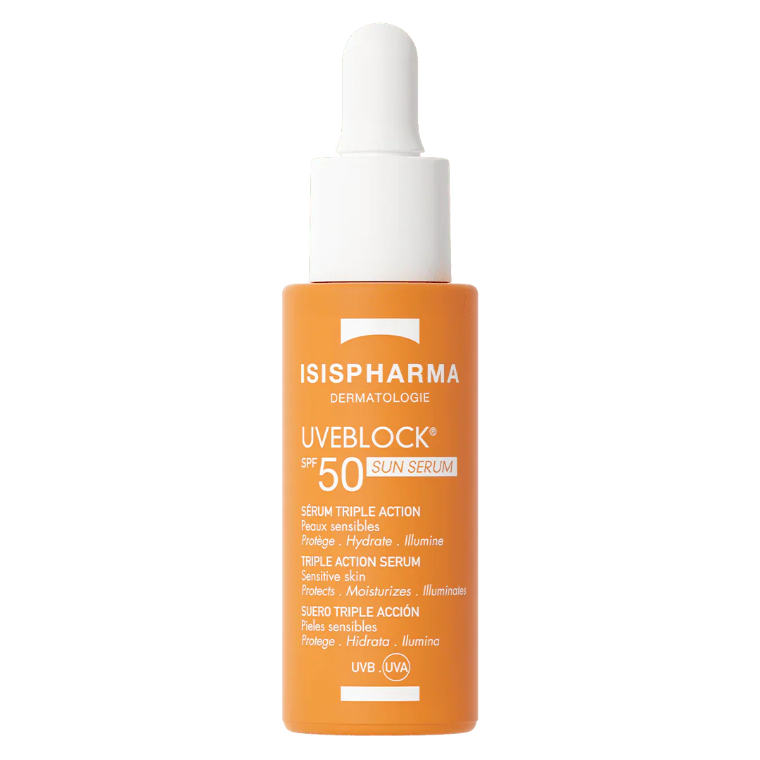 ISISPHARMA Uveblock SPF 50+ Sun Serum 28ml Triple Action Protection Solaire ISISPHARMA Uveblock SPF 50+ Sun Serum 28ml Triple Action Protection Solaire