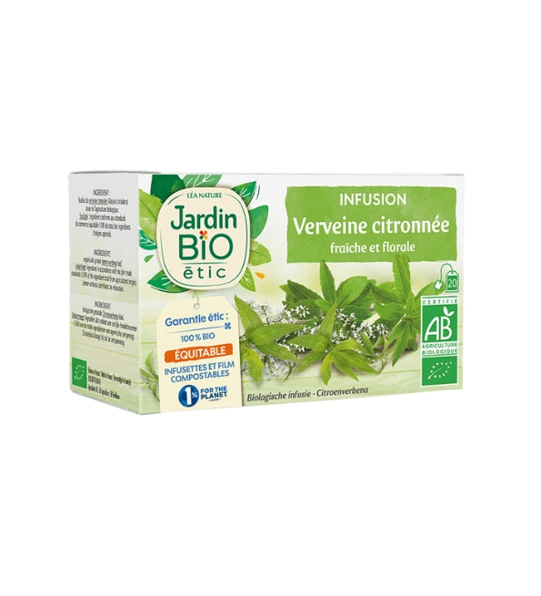 JARDIN BIO Infusion Verveine Citronnée 20 Sachets Tisane Bio Verveine Citronnée Relaxation Digestion Bien-être JARDIN BIO Infusion Verveine Citronnée 20 Sachets Tisane Bio Verveine Citronnée Relaxation Digestion Bien-être