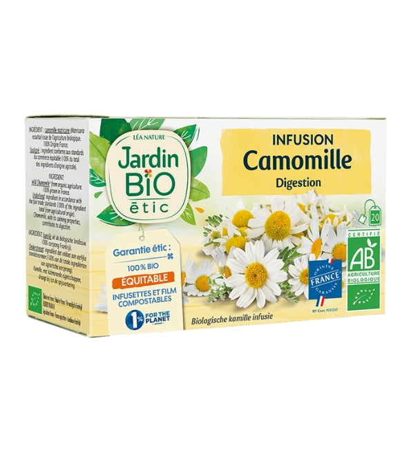 JARDIN BIO Infusion Camomille 20 Sachets Tisane Bio Apaisante Naturelle Bien-Être Relaxation JARDIN BIO Infusion Camomille 20 Sachets Tisane Bio Apaisante Naturelle Bien-Être Relaxation