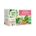 JARDIN BIO Infusion Draineur 20 Sachets Tisane Bio Détox Naturelle Bien-Être Drainage
