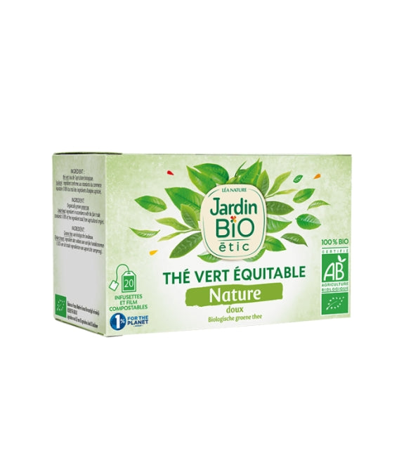JARDIN BIO Infusion Thé Vert Nature Doux 20 Sachets Tisane Bio Antioxydante Naturelle Bien-Être JARDIN BIO Infusion Thé Vert Nature Doux 20 Sachets Tisane Bio Antioxydante Naturelle Bien-Être
