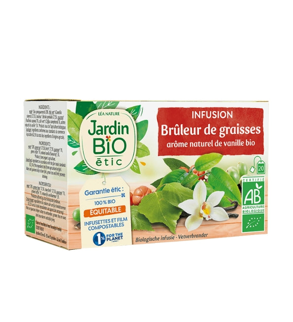 JARDIN BIO Infusion Brûleur de Graisses 20 Sachets Tisane Bio Minceur Naturelle Métabolisme JARDIN BIO Infusion Brûleur de Graisses 20 Sachets Tisane Bio Minceur Naturelle Métabolisme