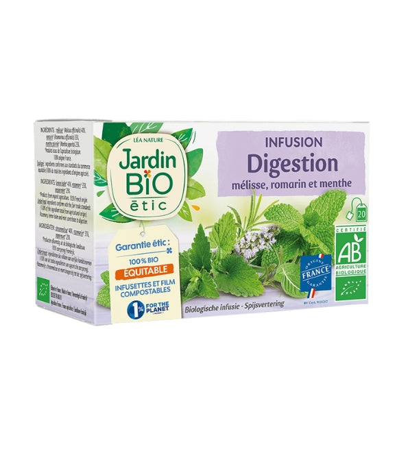 JARDIN BIO Infusion Digestion 20 Sachets Tisane Bio Digestive Naturelle Bien-Être Confort Intestinal JARDIN BIO Infusion Digestion 20 Sachets Tisane Bio Digestive Naturelle Bien-Être Confort Intestinal