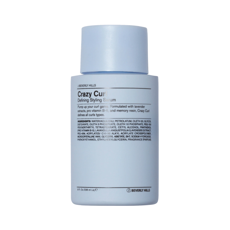 J BEVERLY HILLS Crazy Curl 236ml Crème Coiffante Définition Boucles Cheveux Bouclés Frisés