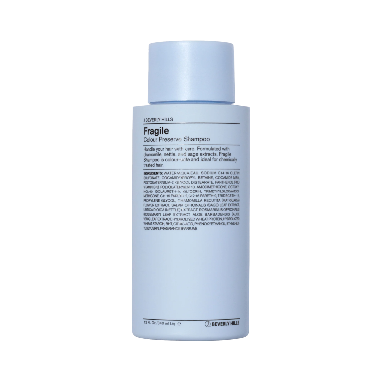 J BEVERLY HILLS Fragile Shampooing 340ml Cheveux Fins Fragiles Volume Douceur