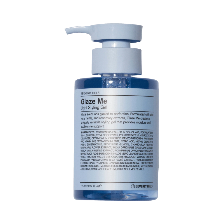 J BEVERLY HILLS Glaze Me 200ml Sérum Coiffant Cheveux Glaze Brillance Intense Finition Lumineuse Lissage Anti-Frisottis